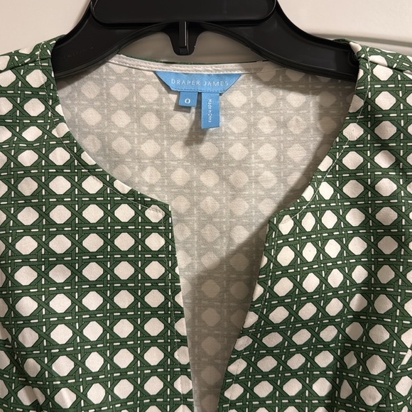 Draper James Green and White Mini Dress Mae Love Circle Rattan - Picture 7 of 7